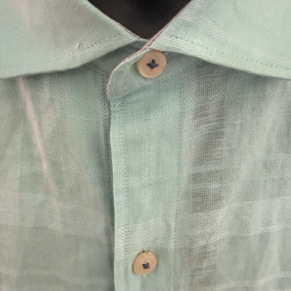 Tommy Bahama Men’s Linen/Cotton Blend Long Sleeve Button Down Shirt. Size Large - Picture 2 of 10
